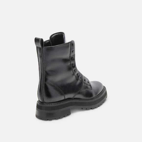 NEW DOLCE VITA women's ranier crinkle patent boot in midnight - Picture 2 of 8